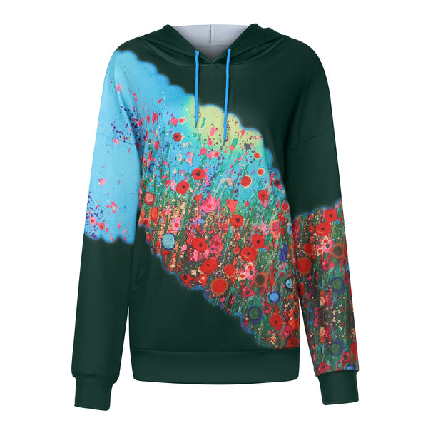 Sudadera Estampada con Capucha y Manga Larga