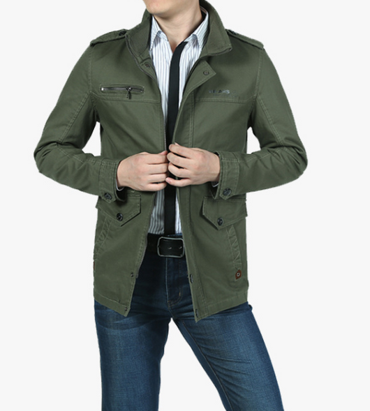 Chaqueta de Algodón Lavado para Hombre - Abrigo Casual Tallas Grandes Invierno - Image 5