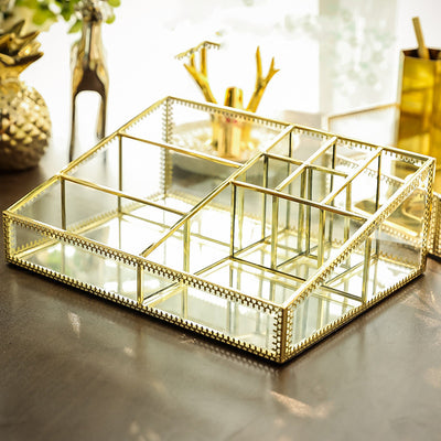 Organizador de Cosméticos Transparente Dorado - Image 4
