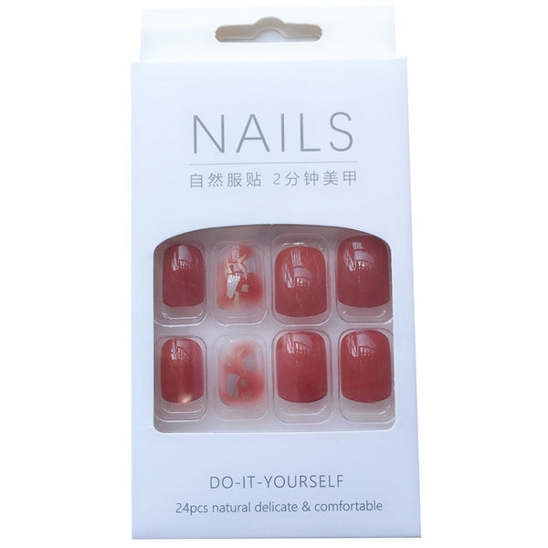 24 Parches de Diseño de Uñas Reutilizables y Desprendibles