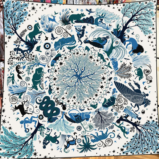 Chal Cálido de Peluche Estampado Selva para Mujer - Image 9
