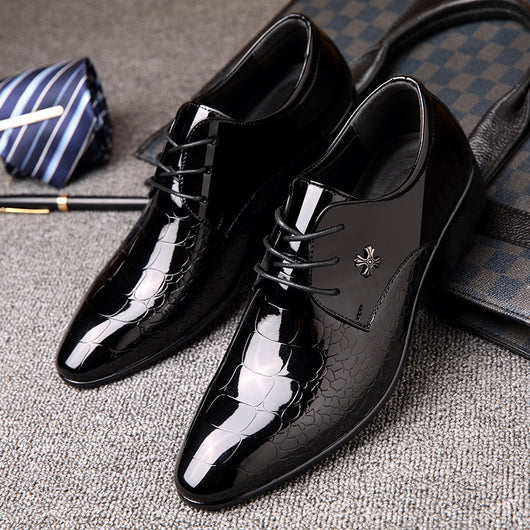 Zapatos de Vestir Elegantes con Cordones y Acabado Brillante - Image 3
