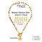 Colar de Clavícula Feminino com Pingente de Letra Inicial Capital 26 Letras Dourado A