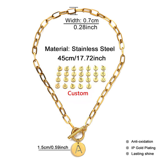 Collar Colgante de Letra Mayúscula para Mujer - Cadena Clavícula - Image 2