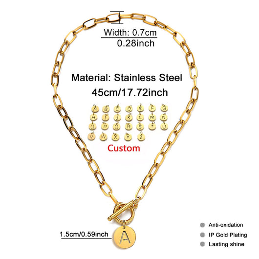 Collar Colgante de Letra Mayúscula para Mujer - Cadena Clavícula - Image 2