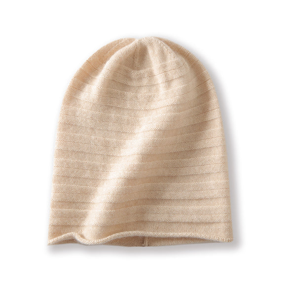 Gorro de Cachemira Liso Versátil para Mujer