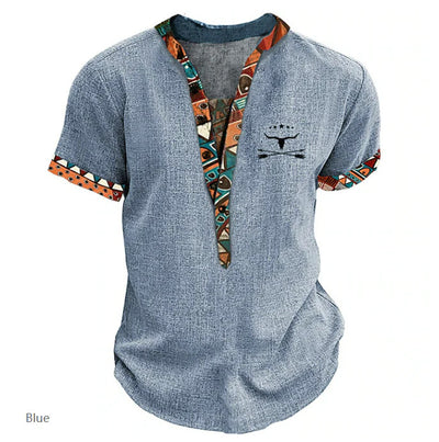 Playera Estampada 3D Estilo Europeo Americano con Botones para Jóvenes - Image 12
