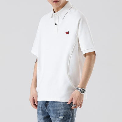 Camiseta Holgada Retro Americana Bordada para Hombre - Image 2