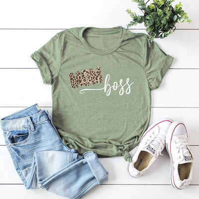 Playera Suelta Estampada de Manga Corta para Mujer - Image 9