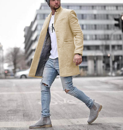 Abrigo Trinchera Largo para Hombre - Otoño e Invierno - Image 8