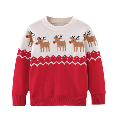 Suéter Navideño Infantil Tejido Grueso con Diseño de Reno - Image 5