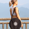 Mochila Bolsa para Rueda de Yoga 36-14cm Mandala Negra - Gran Capacidad con Doble Cierre