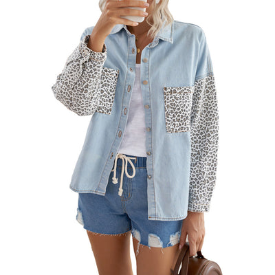 Blusa Casual con Estampado de Leopardo y Bolsillos Funcionales - Image 12