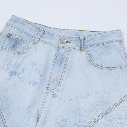 Conjunto de Camisa y Shorts Denim Retro Desgastado para Verano - Image 20