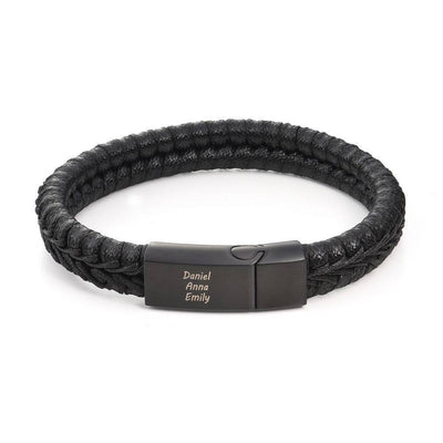 Pulsera de Cuero Genuino para Hombre con Grabado Personalizado - Image 5