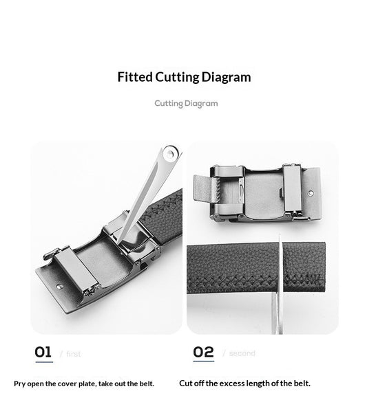 Cinturón de Cuero para Hombre con Hebilla Automática y Acabado Mate - Image 8