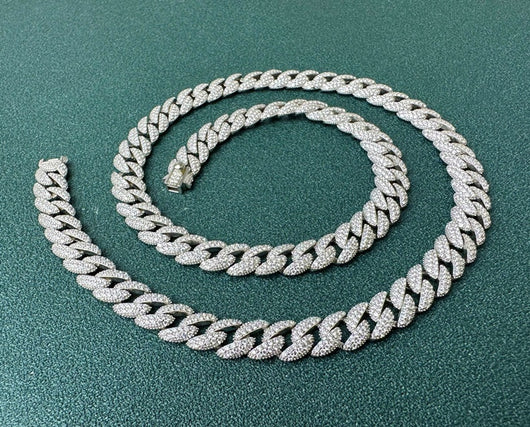 Cadena Cubana de Diamantes Completos Estilo Europeo y Americano - Image 30