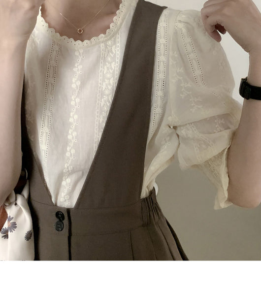 Conjunto de Dos Piezas Vintage Francés con Tirantes para Mujer - Image 11