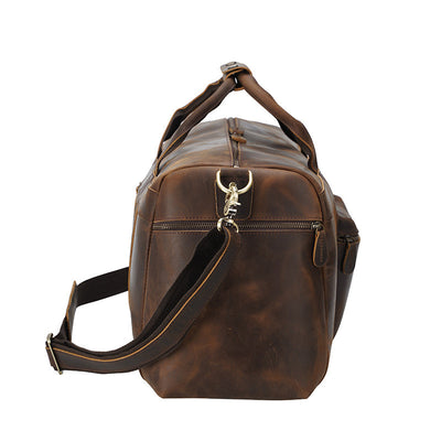 Bolso Viajero de Cuero Crazy Horse Vintage para Hombre - Gran Capacidad - Image 4
