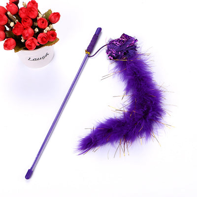 Juguete Interactivo para Gatos con Plumas y Pelota Crujiente