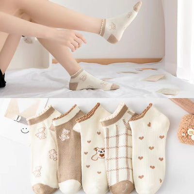 Calcetines Cortos para Mujer con Diseño de Ositos - Alta Calidad y Estilo Adorable - Image 9