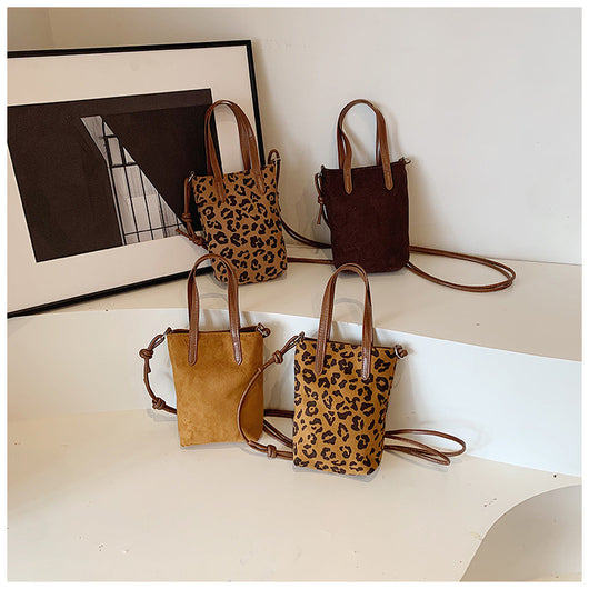 Bolsa Crossbody Retro Leopardo Otoño Invierno - Bandolera Ante Versátil para Teléfono - Image 26