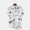 Camisa Cardigan Hawaiana de Algodón y Lino para Hombre
