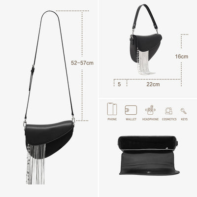 Bolso Bandolera con Diseño Exclusivo y Borlas de Moda - Image 8