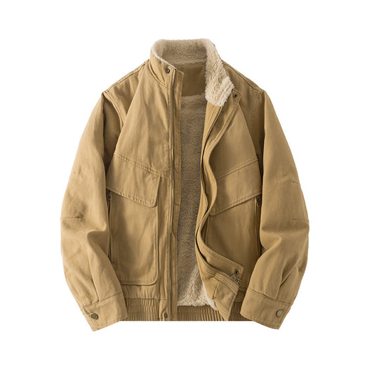 Chaqueta de Cuello Alto Pesada en Algodón Retro - Image 5