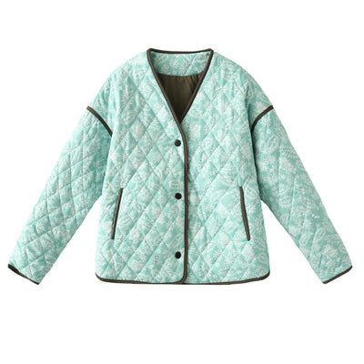Chaqueta Casual para Mujer con Estampado y Escote en V - Estilo Europeo - Image 11