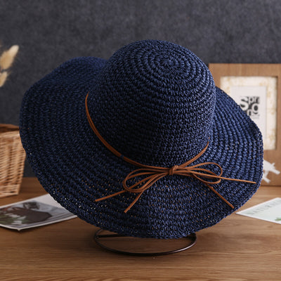 Sombrero de Paja para Playa y Viajes - Protección Solar Versátil