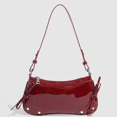 Bolso Bandolera Cuadrado Pequeño con Doble Moño - Diseño Minimalista Liso