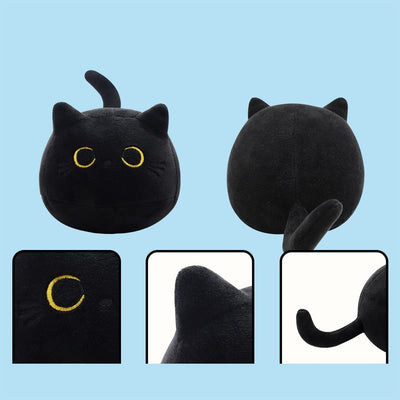 Peluche Gato Negro Suave - Almohada Decorativa y Juguete Acogedor - Image 4