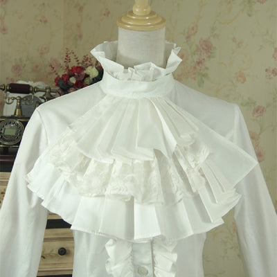 Blusa de Algodón Mercerizado con Mangas Acampanadas y Encaje - Image 3