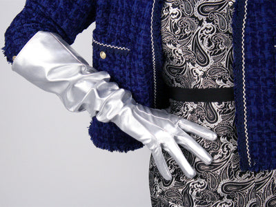 Guantes Largos de Cuero Charol con Mangas Abullonadas 50cm - Image 29