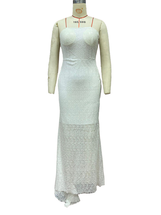 Vestido Elegante Ajustado con Lentejuelas Blancas para Mujer - Image 17