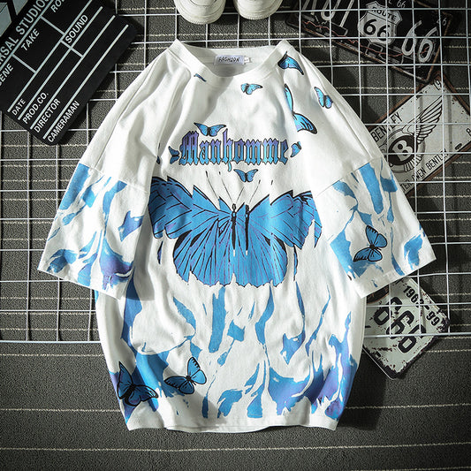 Camiseta Hip Hop Graffiti de Manga Corta para Hombre