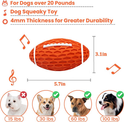 Juguete de Rugby Resistente para Perros Grandes - Diseño Duradero con Sonido Chirriante - Image 3