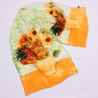 Pañuelo de Seda con Pintura Artística para Mujer - Image 9