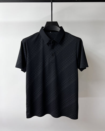 Polo Elegante de Seda de Hielo Manga Corta para Hombre - Diseño Cuadros Verano - Image 20