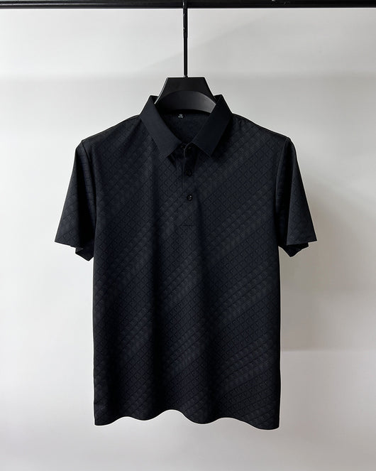 Polo Elegante de Seda de Hielo Manga Corta para Hombre - Diseño Cuadros Verano - Image 20