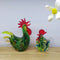 Adorno de Pollo de Cristal Estilo Francés Antiguo para Decoración del Hogar