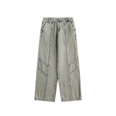 Pantalones Vaqueros Retro Lavados Baggy Straight para Hombre y Mujer - Image 4