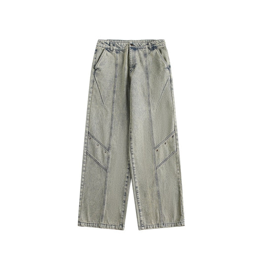 Pantalones Vaqueros Retro Lavados Baggy Straight para Hombre y Mujer - Image 4