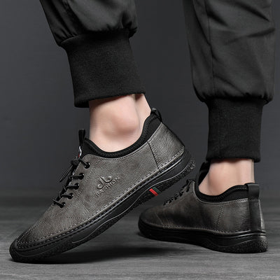Zapatos Casuales para Hombre en Cuero Genuino - Diseño Otoñal Bajo - Image 4
