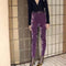Pantalones Slim de Cintura Alta con Elástico y Puños Ajustados