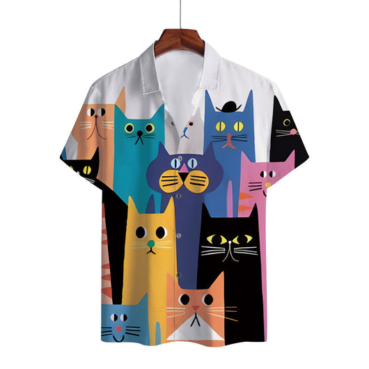 Camisa de Cuello Solapa con Estampado Digital para Hombre - Image 14