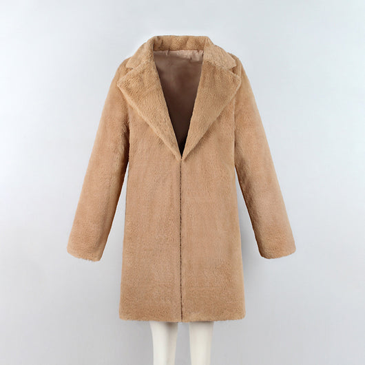 Abrigo de Pelaje Sintético para Mujer Estilo Urbano - Image 8