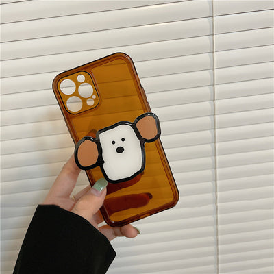 Funda para Teléfono Perro Orejas Grandes con Soporte Marrón Chocolate - Image 7