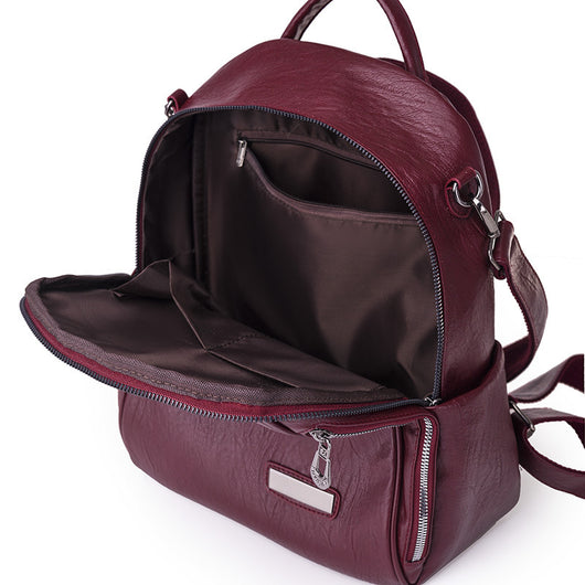Mochila de Mujer de Gran Capacidad en PU - Elegante y Funcional - Image 2